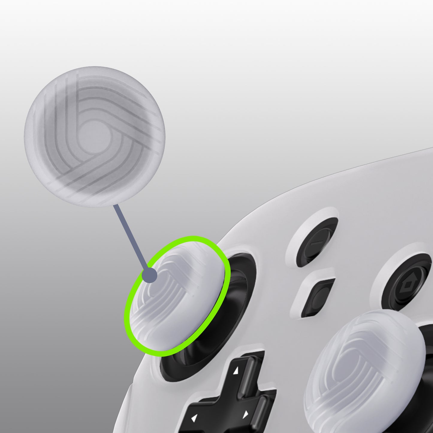 PlayVital Samurai Edition Ergonomic Silicone Skin Protective Case for Nintendo Switch Pro Controller, Soft Anti-slip Controller Grip Protector for Nintendo Switch Pro with Thumb Grip Caps - Glow in Dark - Green - EBNPP007 PlayVital