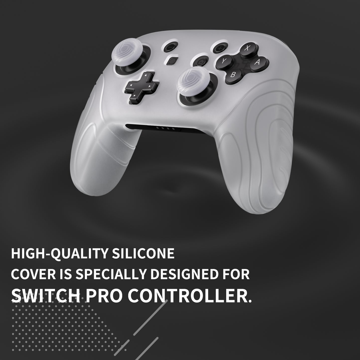PlayVital Samurai Edition Ergonomic Silicone Skin Protective Case for Nintendo Switch Pro Controller, Soft Anti-slip Controller Grip Protector for Nintendo Switch Pro with Thumb Grip Caps - Glow in Dark - Green - EBNPP007 PlayVital