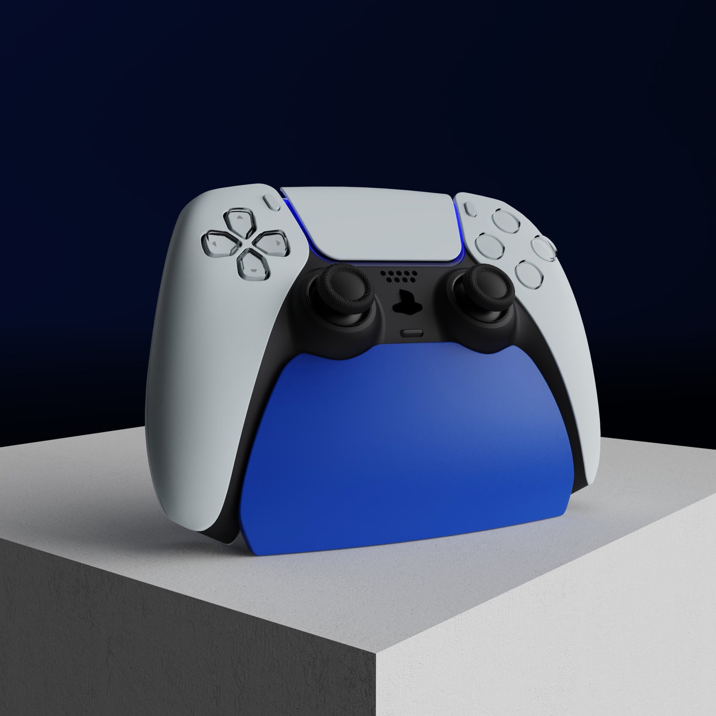 PlayVital Blue Controller Display Stand for PS5, Gamepad Accessories Desk Holder for PS5 Controller with Rubber Pads - PFPJ017 PlayVital