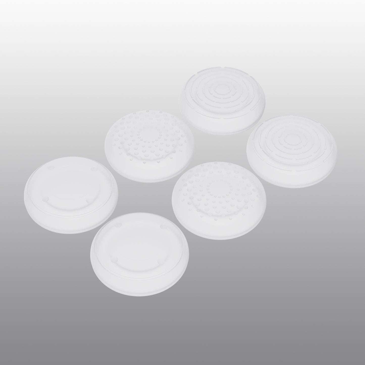 PlayVital 3D Studded Edition Anti-Slip Silicone Cover Skin with Thumb Grip Caps for PS5 Wireless Controller, Compatible with Charging Station - Clear White - TDPF026 PlayVital