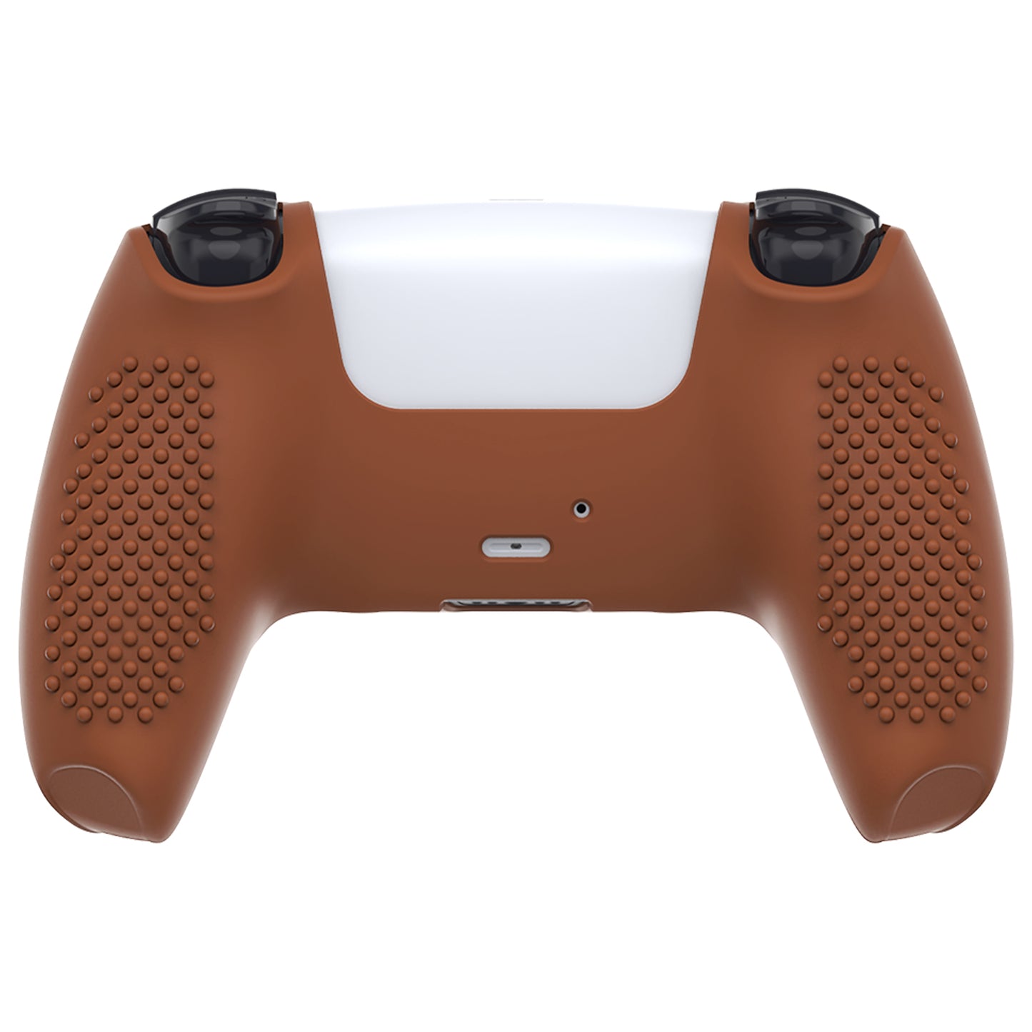 PlayVital 3D Studded Edition Anti-Slip Silicone Cover Skin with Thumb Grip Caps for PS5 Wireless Controller - Signal Brown - TDPF032 PlayVital