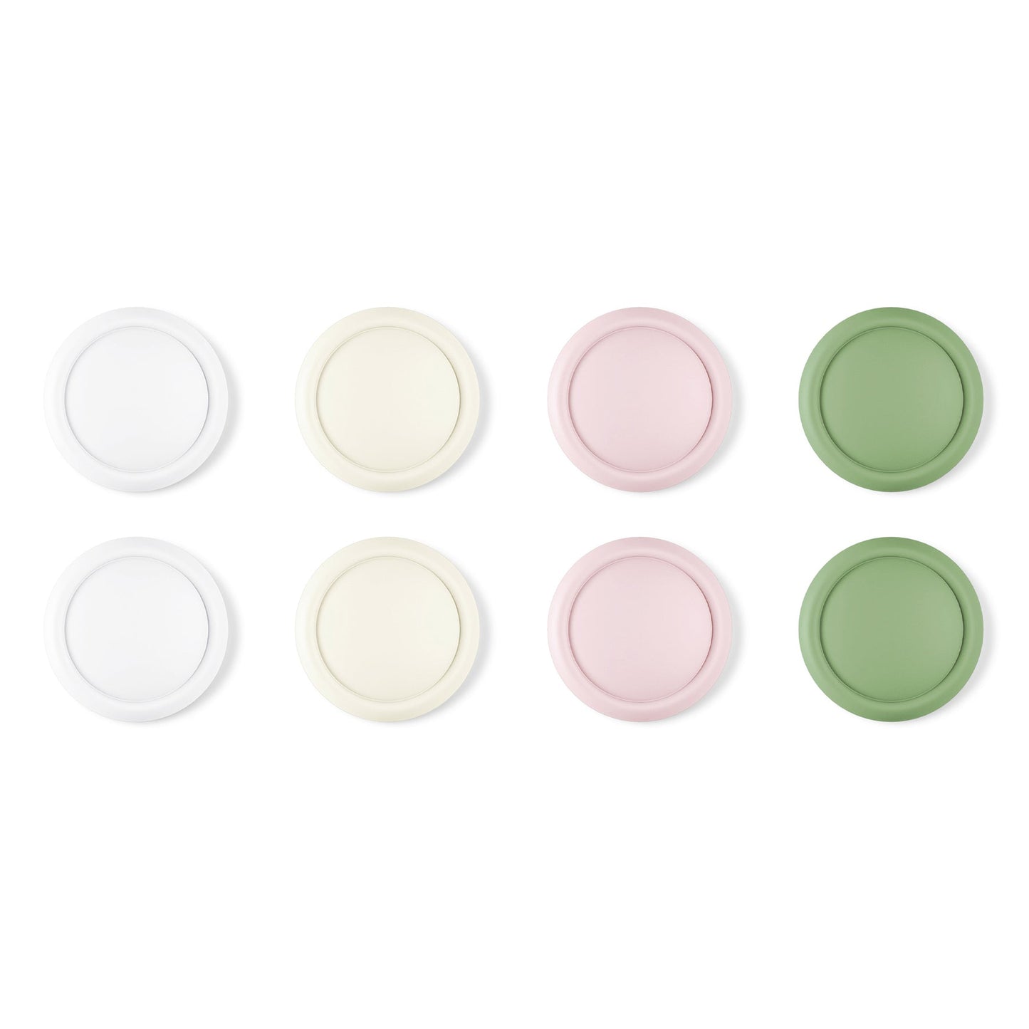 PlayVital 8Pcs Joystick Caps for Nintendo Switch 2, Silicone Thumbstick Grip Cover for Joycon 2 - White & Antique Yellow & Pink & Matcha Green PlayVital