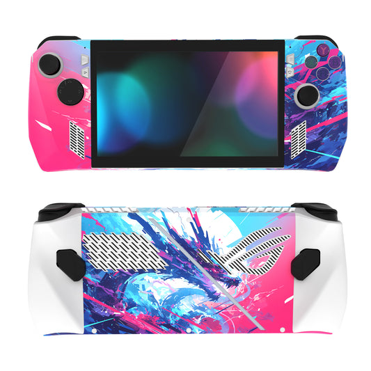 PlayVital Custom Stickers Vinyl Wraps Protective Skin Decal for ROG Ally Console - Neon Dragoon - RGTM028 PlayVital
