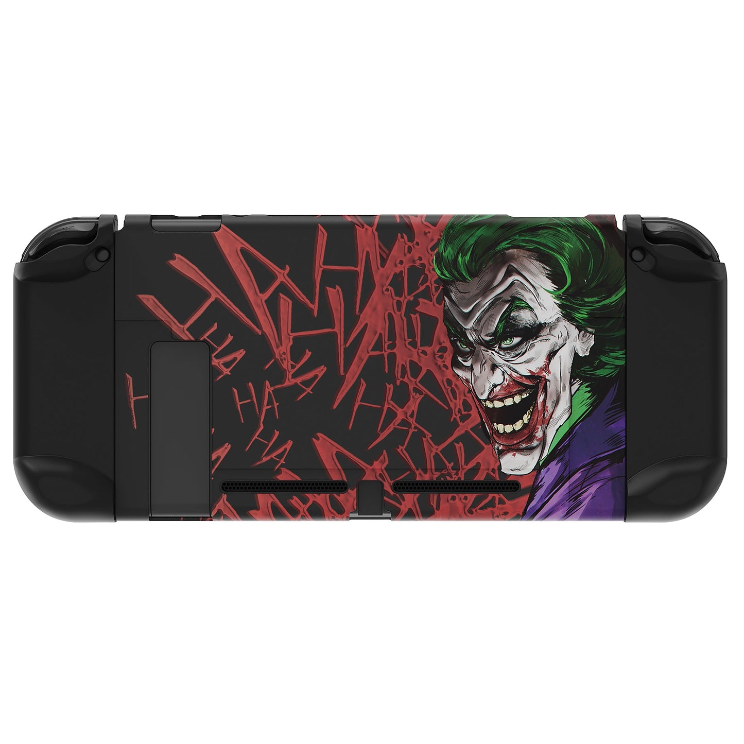 PlayVital Customized Dockable Hard Shell Protective Case with Colorful ABXY Direction Button Caps for Nintendo Switch Console - Clown Hahaha PlayVital