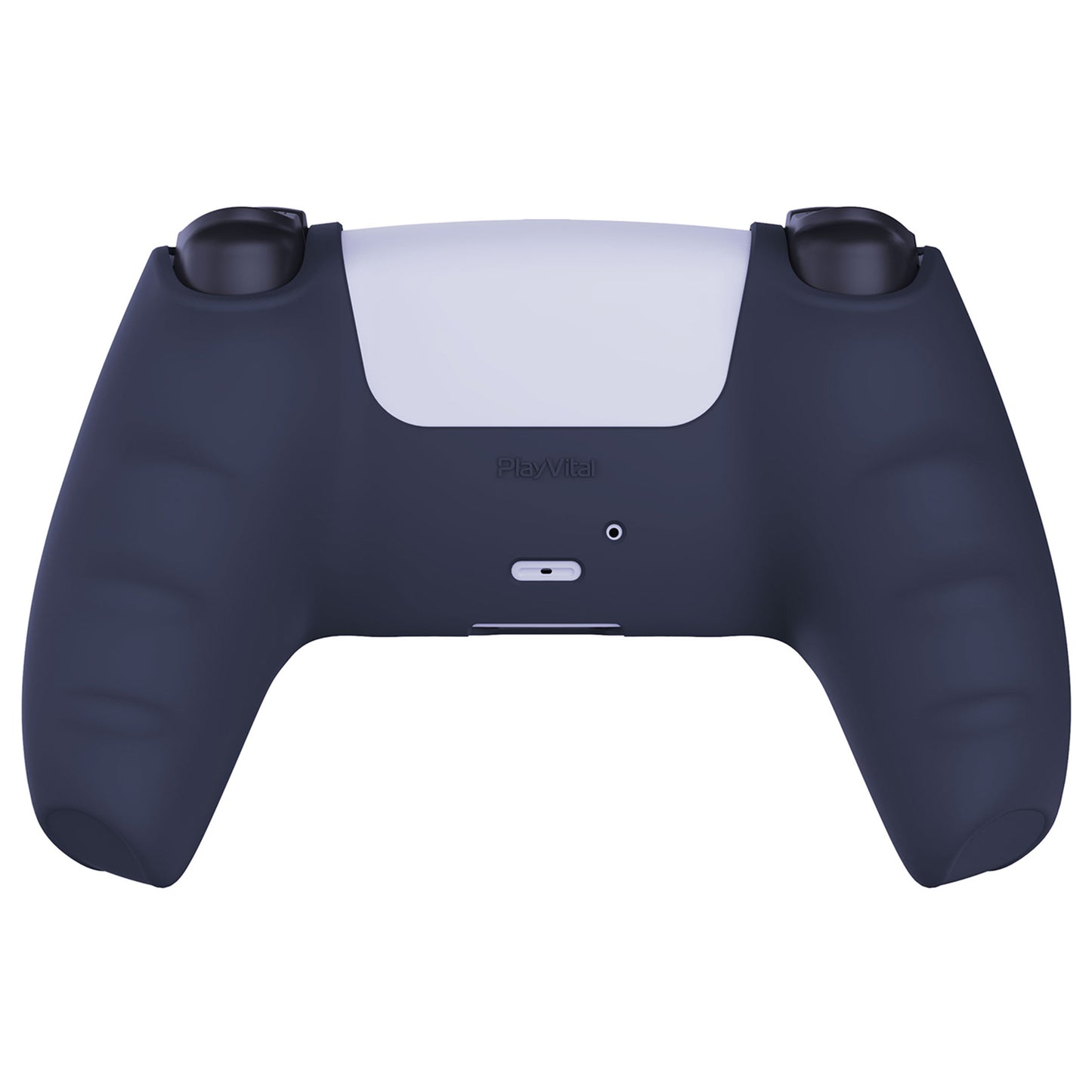 PlayVital Pure Series Anti-Slip Silicone Cover Skin with Thumb Grip Caps for PS5 Wireless Controller - Midnight Blue - KOPF003 PlayVital