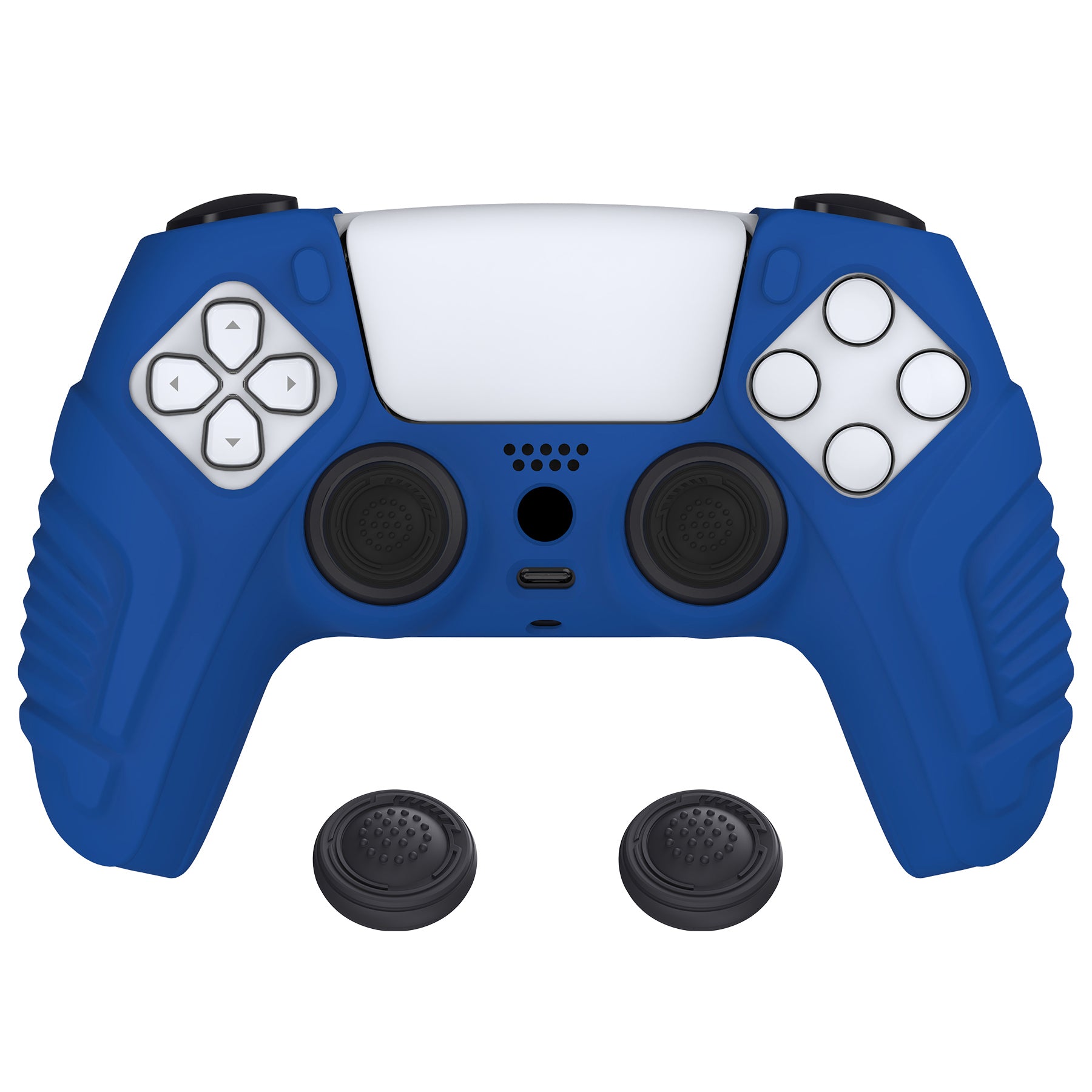 PlayVital Raging Warrior Edition Anti-slip Silicone Cover Skin with  Thumbstick Caps for PS5 Wireless Controller - Blue - KZPF003