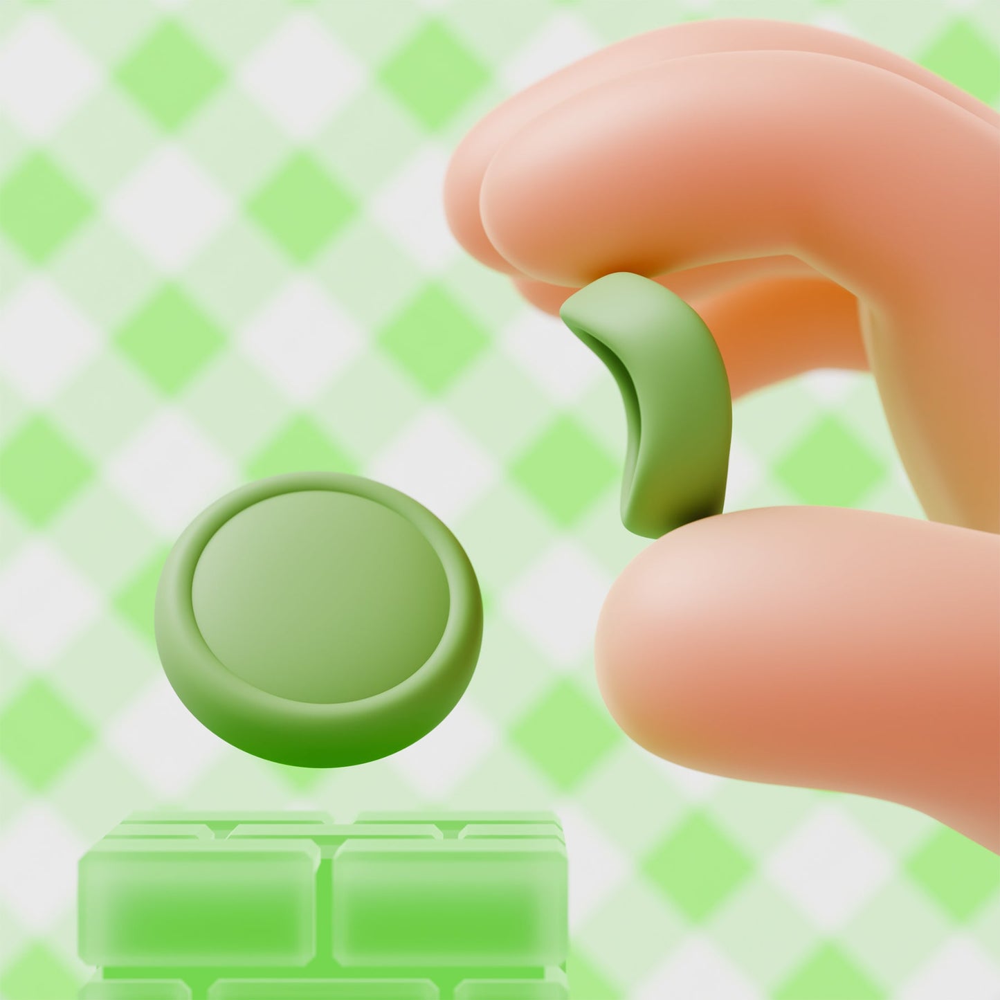 PlayVital Silicone Button Covers and Thumb Grip Set for Nintendo Switch 2 (2025), ABXY Directional Button Caps for Joycon 2 - Matcha Green PlayVital