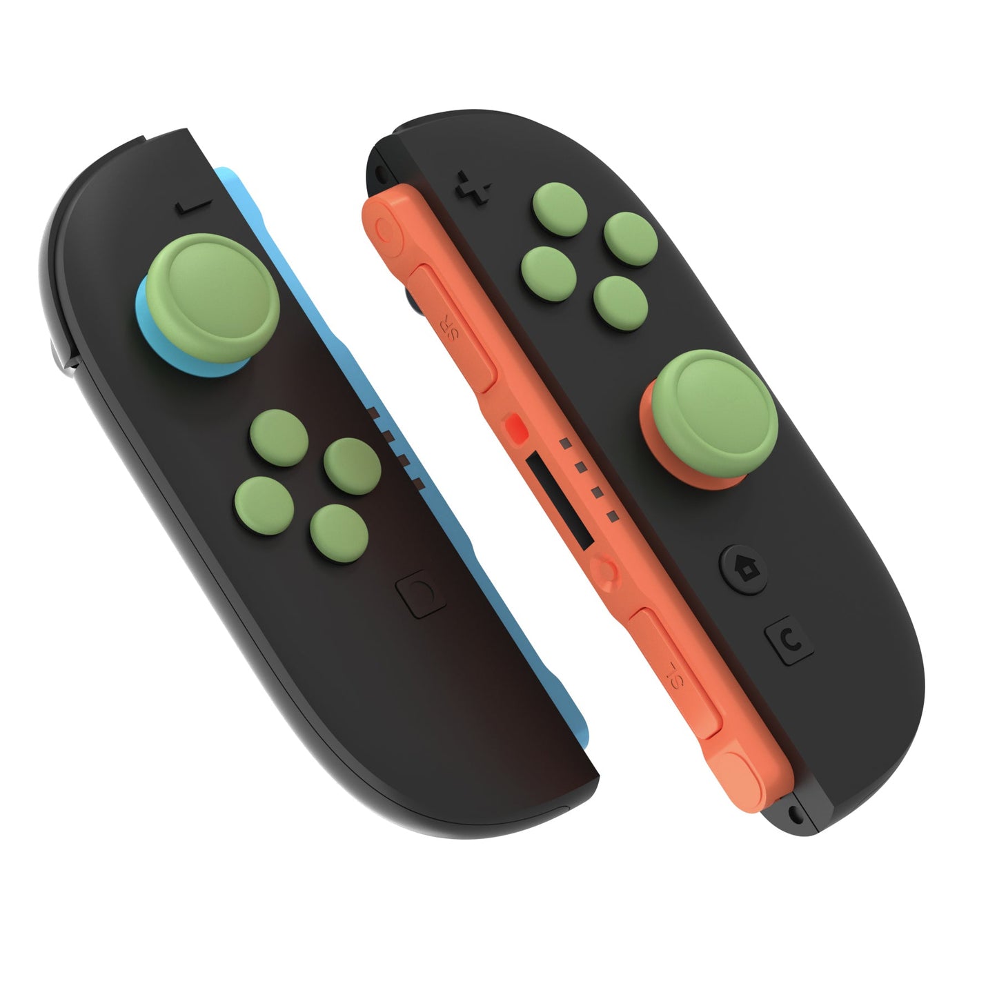 PlayVital Silicone Button Covers and Thumb Grip Set for Nintendo Switch 2 (2025), ABXY Directional Button Caps for Joycon 2 - Matcha Green PlayVital