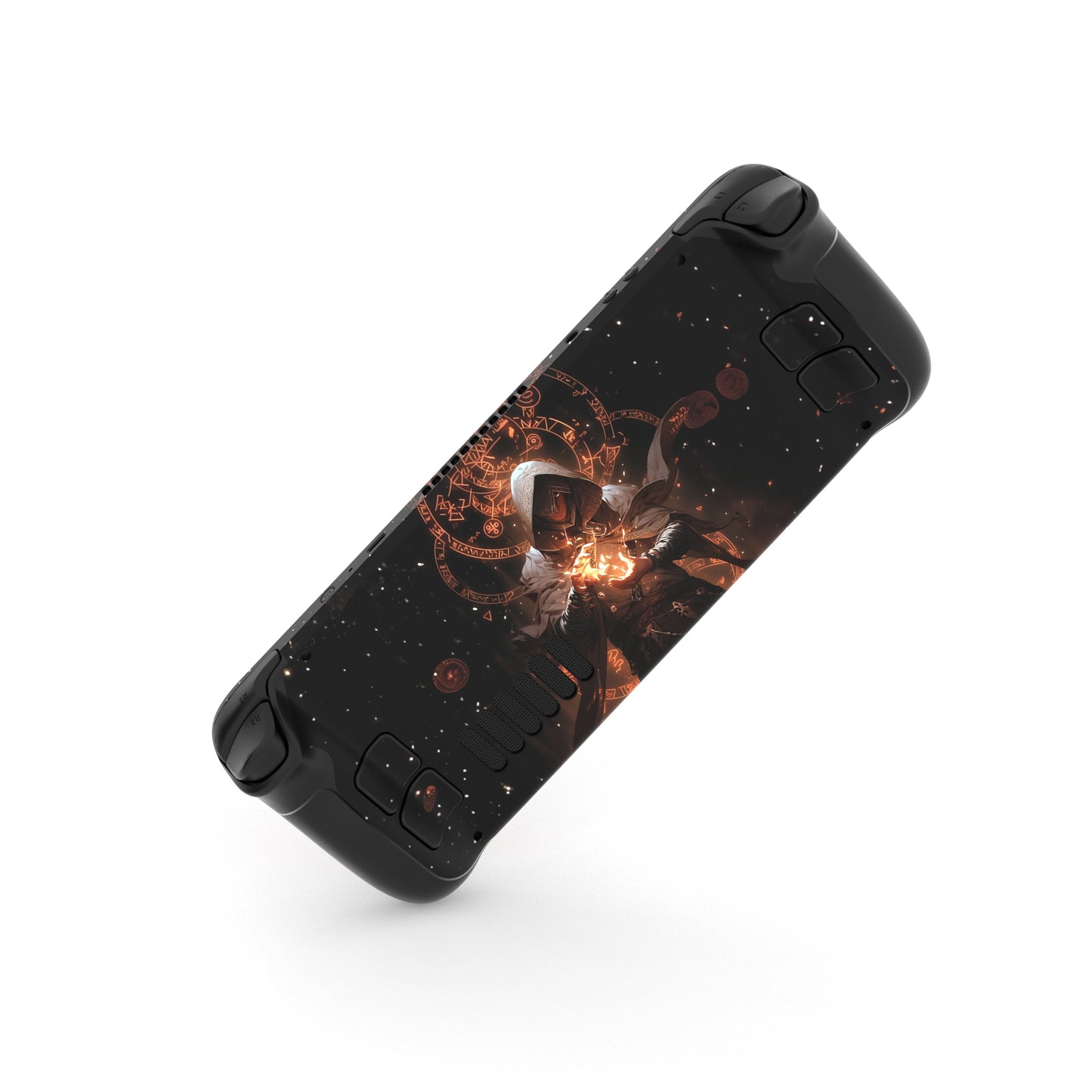 PlayVital Full Set Protective Skin Decal for Steam Deck, Custom Stickers Vinyl Cover for Steam Deck Handheld Gaming PC - Summon of Flame - SDTM078 PlayVital