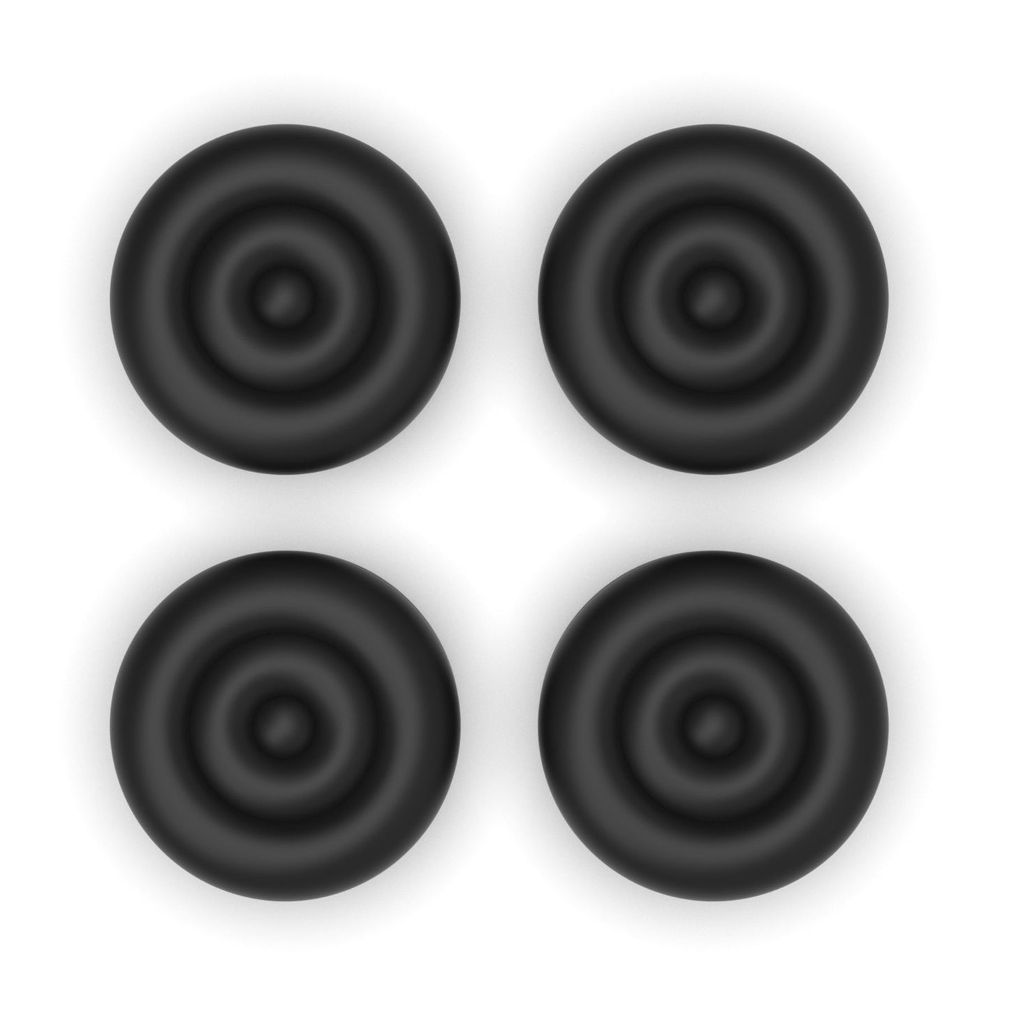 PlayVital Thumbs Cushion Grips Caps for Nintendo Switch 2 (2025), Joystick Caps for Joycon 2 - Black PlayVital