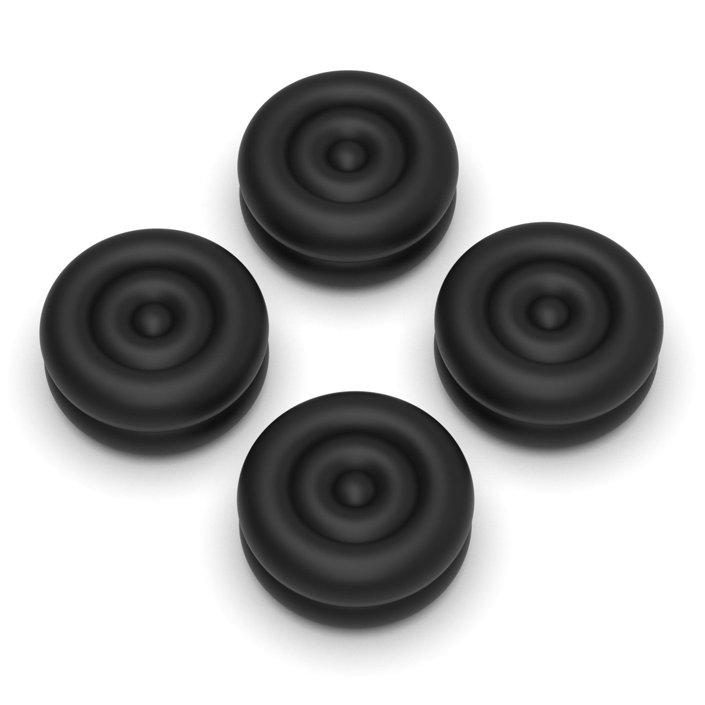 PlayVital Thumbs Cushion Grips Caps for Nintendo Switch 2 (2025), Joystick Caps for Joycon 2 - Black PlayVital