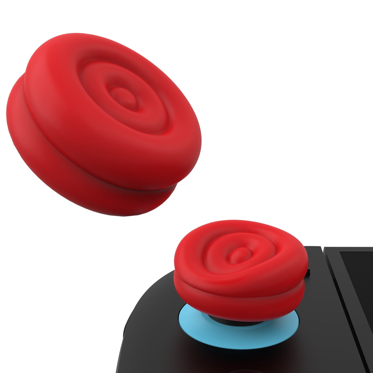 PlayVital Thumbs Cushion Grips Caps for Nintendo Switch 2 (2025), Joystick Caps for Joycon 2 - Passion Red PlayVital