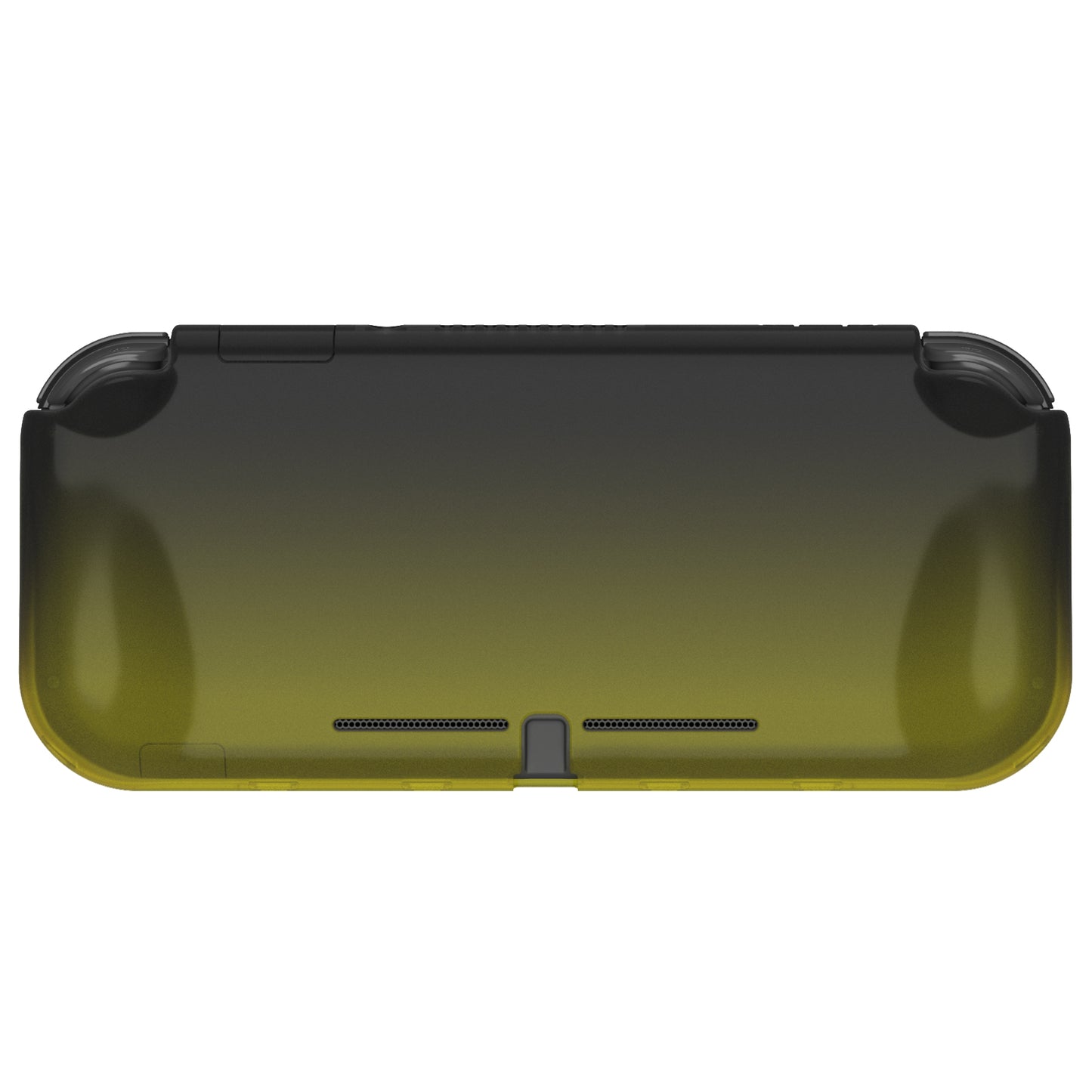 PlayVital ZealProtect Protective Case for Nintendo Switch Lite, Hard Shell Ergonomic Grip Cover for Nintendo Switch Lite w/Screen Protector & Thumb Grip Caps & Button Caps - Gradient Black Yellown - PSLYP3014 playvital
