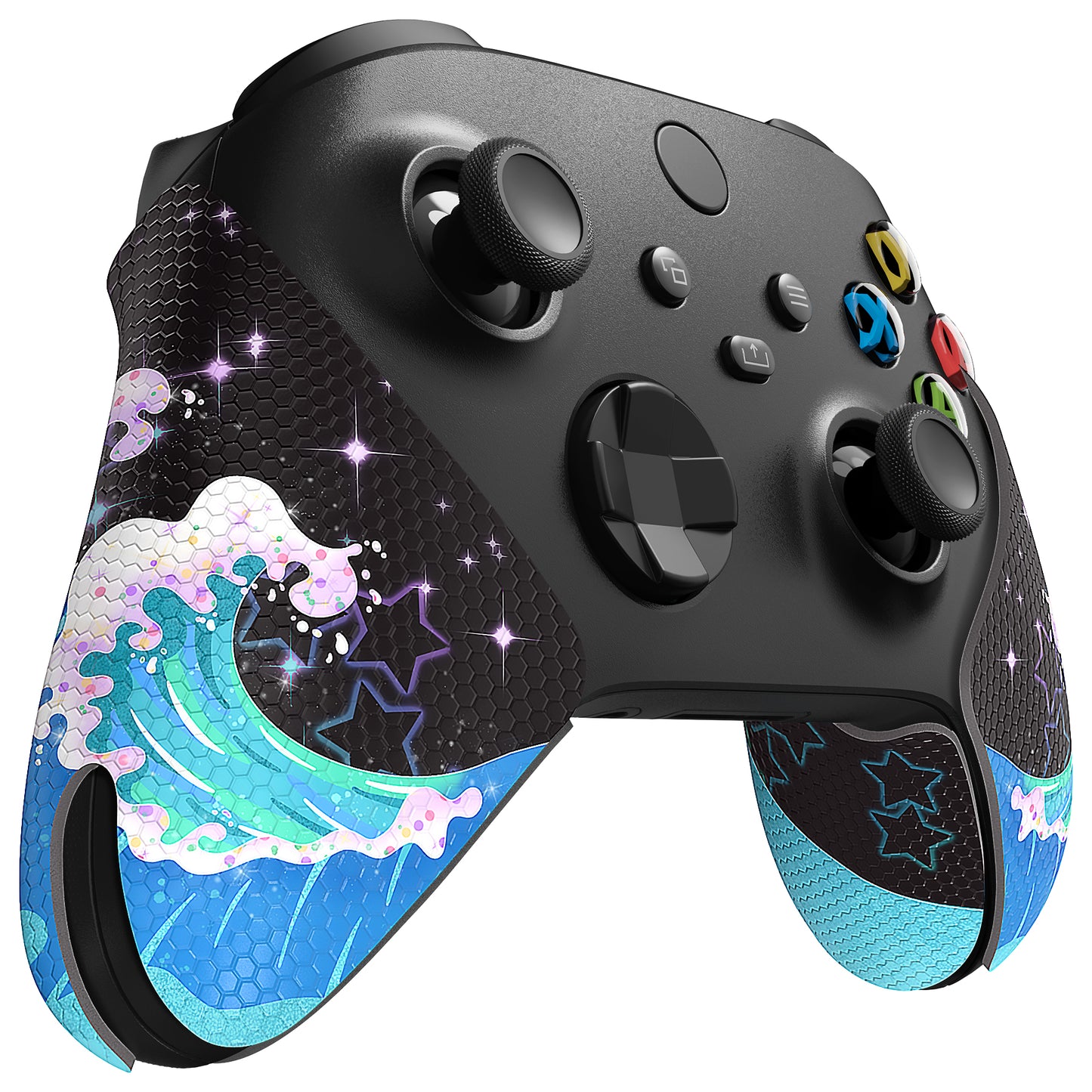 PlayVital Shimmering Waves Anti-Skid Sweat-Absorbent Controller Grip for Xbox Series X/S Controller, Professional Textured Soft Rubber Pads Handle Grips for Xbox Series X/S Controller - X3PJ032 PlayVital
