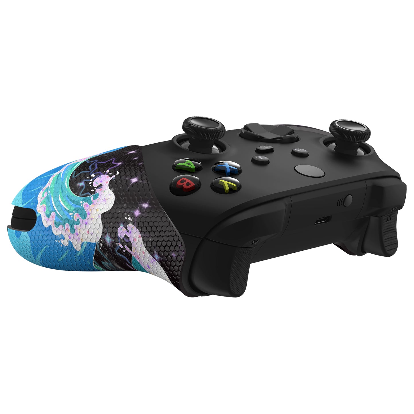 PlayVital Shimmering Waves Anti-Skid Sweat-Absorbent Controller Grip for Xbox Series X/S Controller, Professional Textured Soft Rubber Pads Handle Grips for Xbox Series X/S Controller - X3PJ032 PlayVital