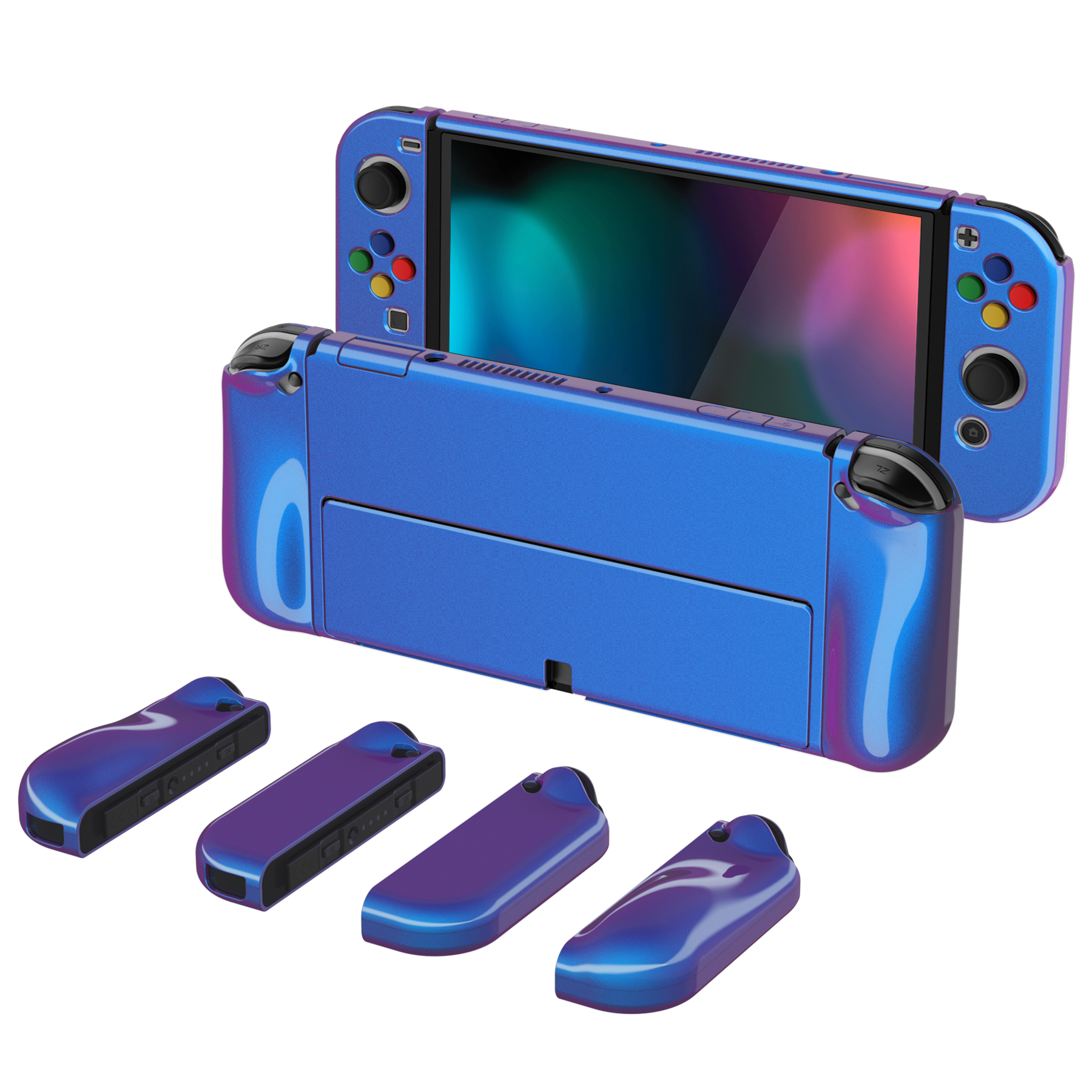 PlayVital AlterGrips Glossy Protective Slim Case for Nintendo
