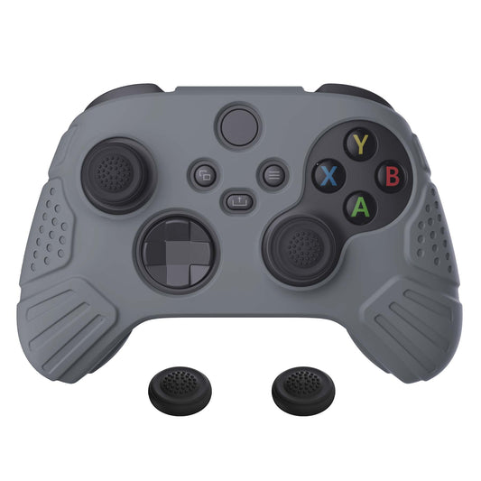 PlayVital Guardian Edition Gray Ergonomic Soft Anti-slip Controller Silicone Case Cover, Rubber Protector Skins with Black Joystick Caps for Xbox Series S and Xbox Series X Controller - HCX3006 PlayVital