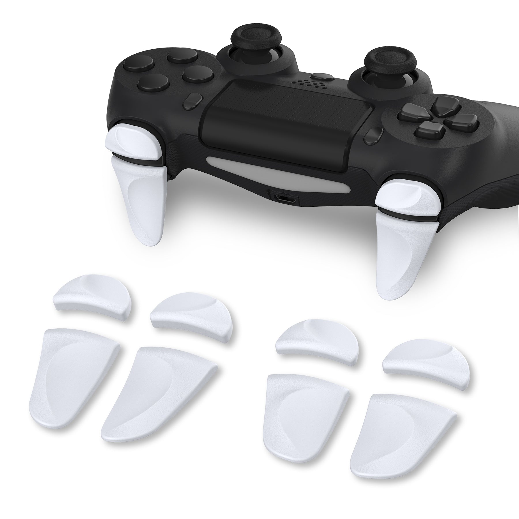 PlayVital 2 Pair White Shoulder Buttons Extension Triggers for PS4 All –  playvital