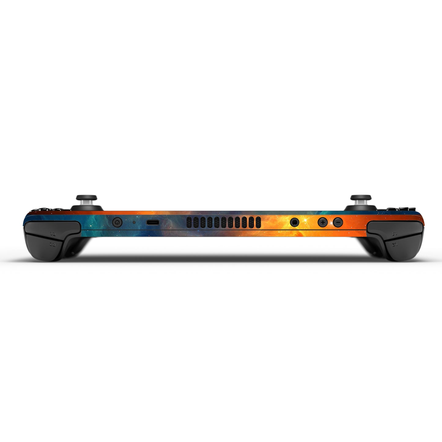 PlayVital Full Set Protective Skin Decal for Steam Deck, Custom Stickers Vinyl Cover for Steam Deck Handheld Gaming PC - Orange Star Universe - SDTM001 playvital