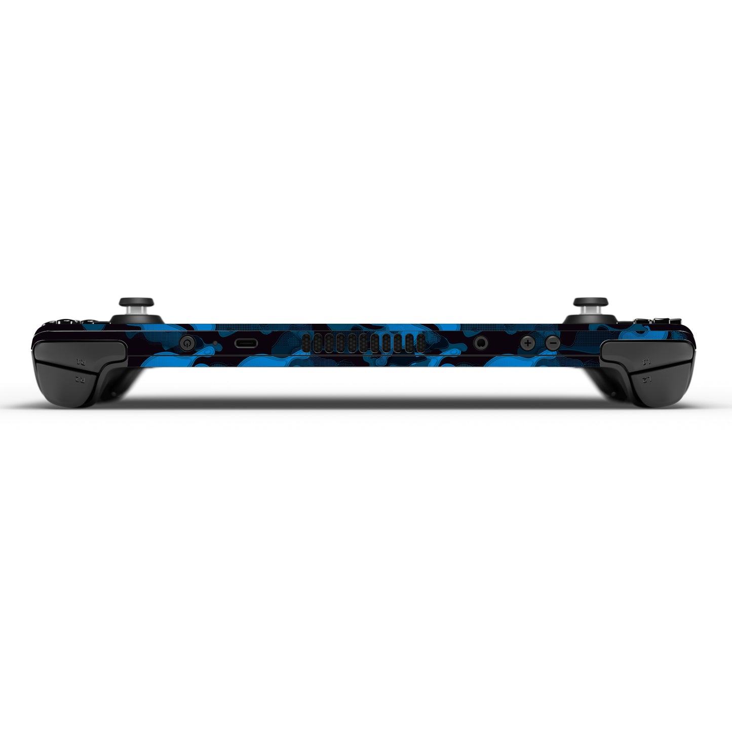 PlayVital Full Set Protective Skin Decal for Steam Deck, Custom Stickers Vinyl Cover for Steam Deck Handheld Gaming PC - Black Blue Camouflage - SDTM013 playvital
