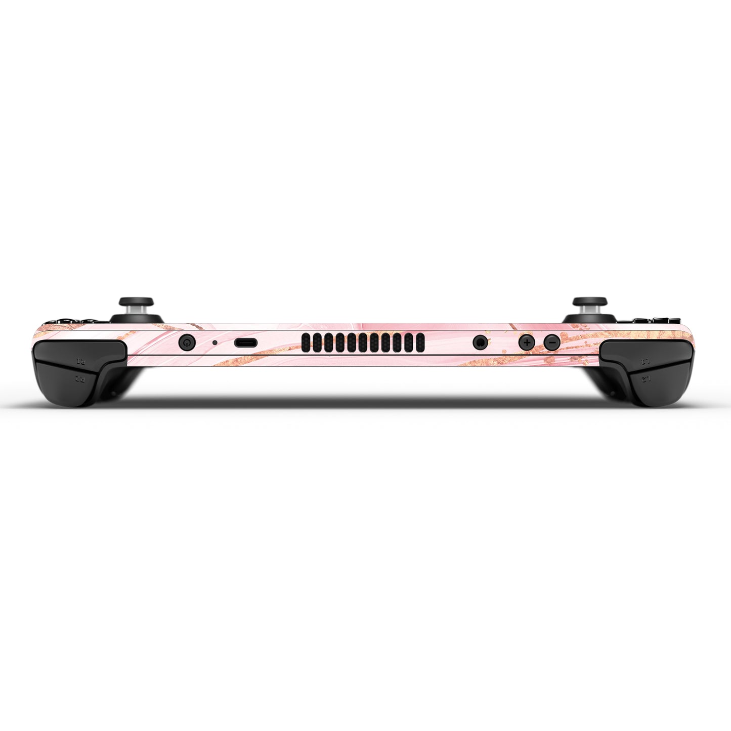 PlayVital Full Set Protective Skin Decal for Steam Deck, Custom Stickers Vinyl Cover for Steam Deck Handheld Gaming PC - Pink Gold Marble - SDTM031 playvital