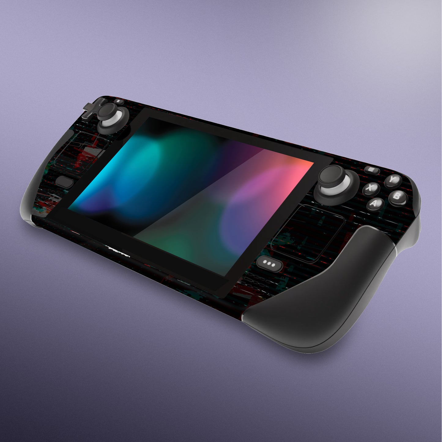 PlayVital Full Set Protective Skin Decal for Steam Deck, Custom Stickers Vinyl Cover for Steam Deck Handheld Gaming PC - Game Over Glitch - SDTM040 playvital