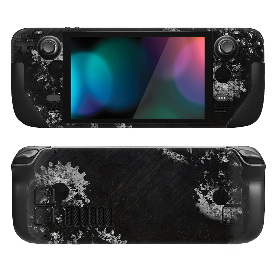 PlayVital Full Set Protective Skin Decal for Steam Deck, Custom Stickers Vinyl Cover for Steam Deck Handheld Gaming PC - Gears & Scratches - SDTM049 PlayVital