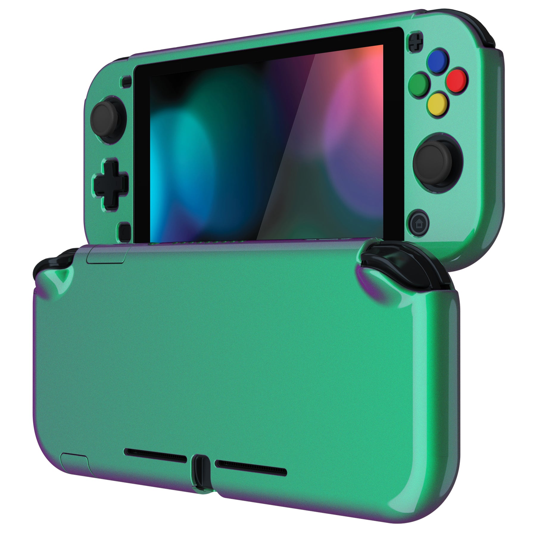 PlayVital Customized Protective Grip Case for Nintendo Switch Lite, Glossy  Chameleon Green Purple Hard Cover Protector for Nintendo Switch Lite - 1 x