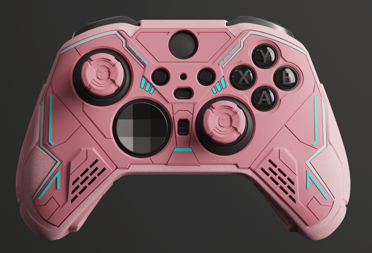 PlayVital Stellar Mecha Silicone Cover Skin with Thumb Grips for Xbox Elite Series 2 & Elite Series 2 Core Controller - Pink - HQWE2P005 PlayVital