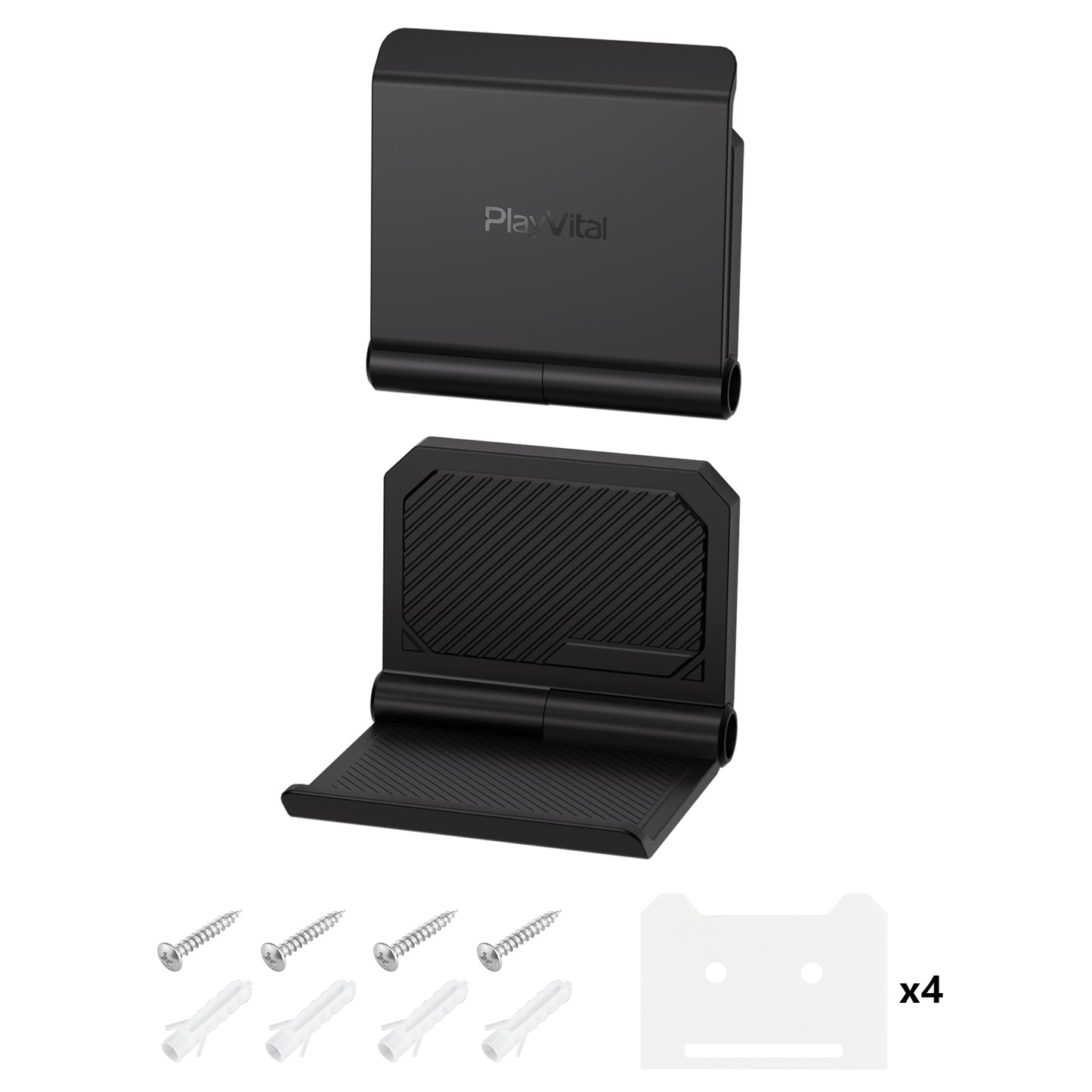 PlayVital 2 Set FOLD Controller Wall Mount for ps5/4 & Xbox Series X/S & Switch Pro & Xbox Wireless Headset & Pulse 3D Headset - Black - DMYPFM001 PlayVital