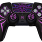 PlayVital Cyber Spider Design Silicone Cover with Thumb Grips for PS5 Controller, Compatible with Charging Dock - Black & Purple - KBBPFP001 PlayVital