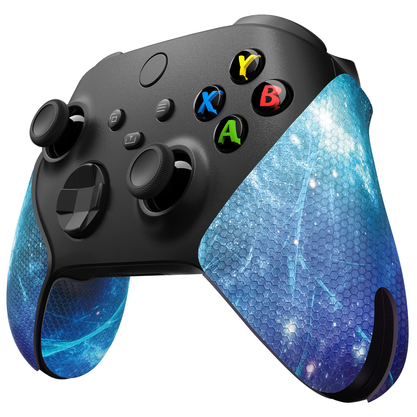 PlayVital Blue Nebula Anti-Skid Sweat-Absorbent Controller Grip for Xbox Series X/S Controller, Professional Textured Soft Rubber Pads Handle Grips for Xbox Series X/S Controller - X3PJ040 PlayVital