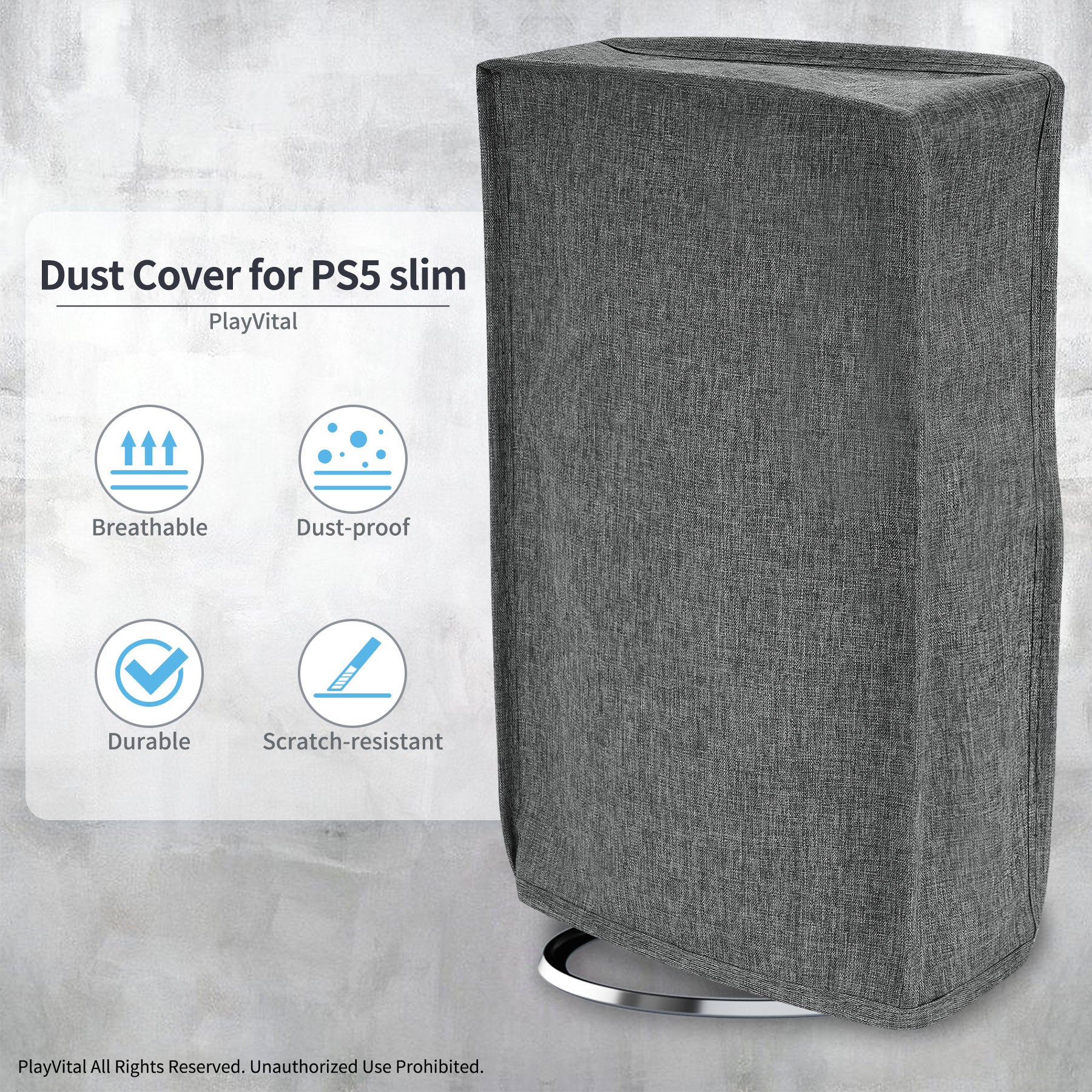 PlayVital Vertical Dust Cover for ps5 Slim Disc Edition(The New Smalle –  playvital