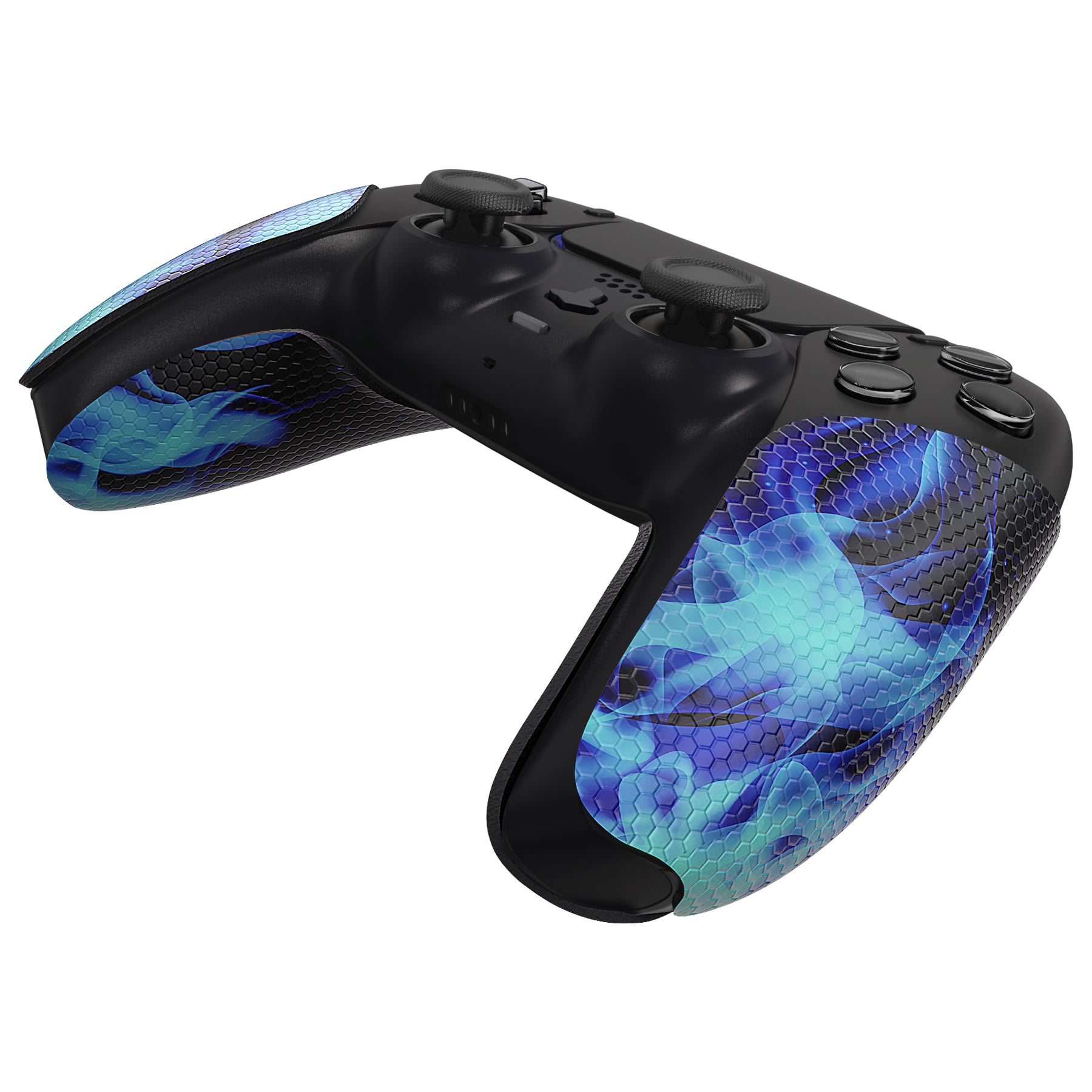 PlayVital Blue Flame Anti-Skid Sweat-Absorbent Controller Grip for PS5 Controller - PFPJ129 PlayVital