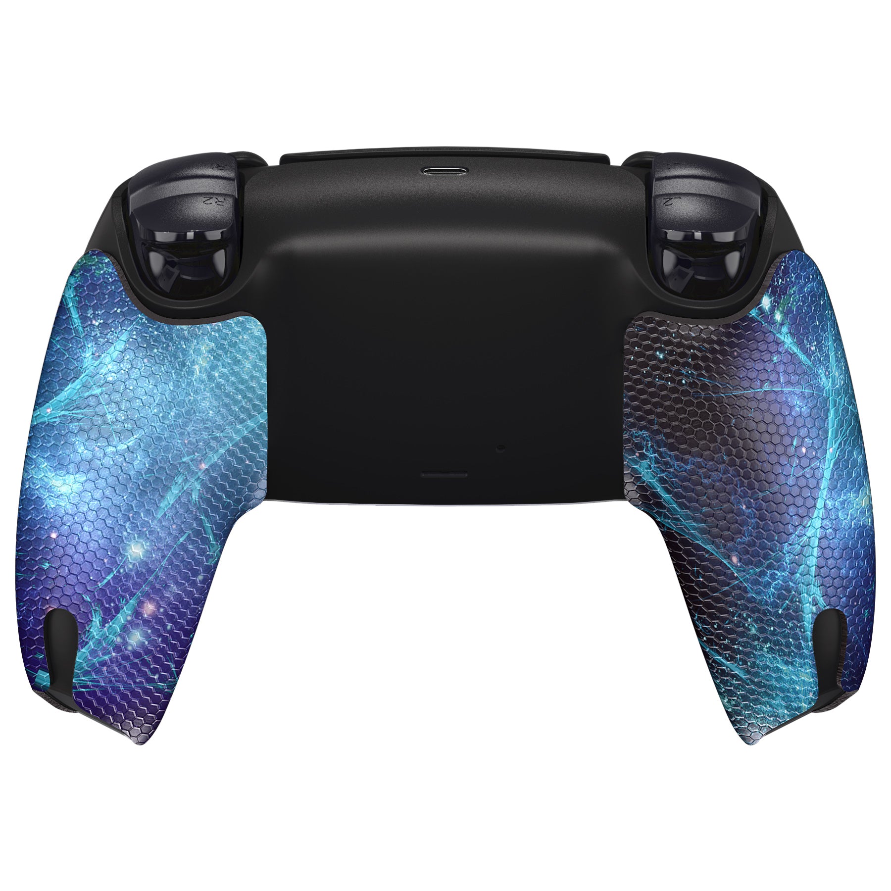 PlayVital Blue Nebula Anti-Skid Sweat-Absorbent Controller Grip for PS5 Controller, Professional Textured Soft Rubber Pads Handle Grips for PS5 Controller - PFPJ132 PlayVital