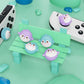 PlayVital Thumbs Cushion Caps Thumb Grip Caps for Nintendo Switch & Switch Lite & Switch OLED - Chubby Puffer Fish - NJM1190 PlayVital
