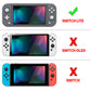 PlayVital Customized Protective Grip Case for Nintendo Switch Lite, Scarlet Red Hard Cover Protector for Nintendo Switch Lite - 1 x Black Border Tempered Glass Screen Protector Included - YYNLP003 PlayVital