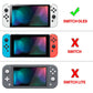 PlayVital AlterGrips Protective Slim Case for Nintendo Switch OLED, Ergonomic Grip Cover for Joycon, Dockable Hard Shell for Switch OLED with Thumb Grip Caps & Button Caps - Graphite Carbon Fiber - JSOYS2002 playvital