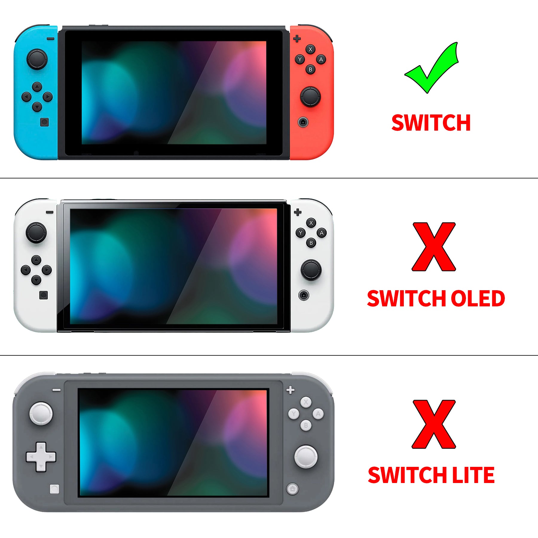 PlayVital Blue Flame Protective Case for NS Switch, Soft TPU Slim Case Cover for NS Switch Joy-Con Console with Colorful ABXY Direction Button Caps - NTU6012G2 PlayVital