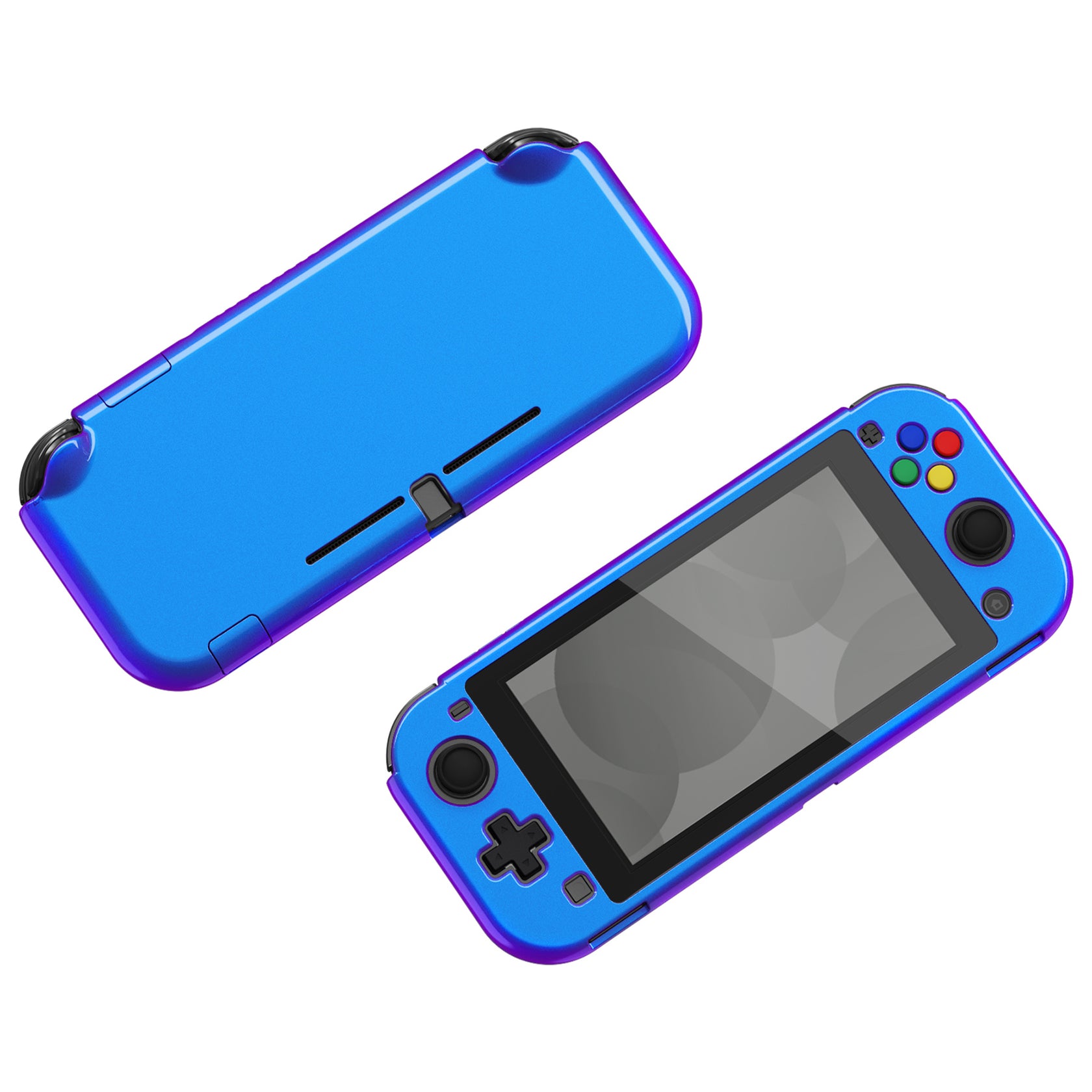 Playvital Nintendo Switch Lite Hard Cover Protective Case Glossy Chameleon Purple Blue