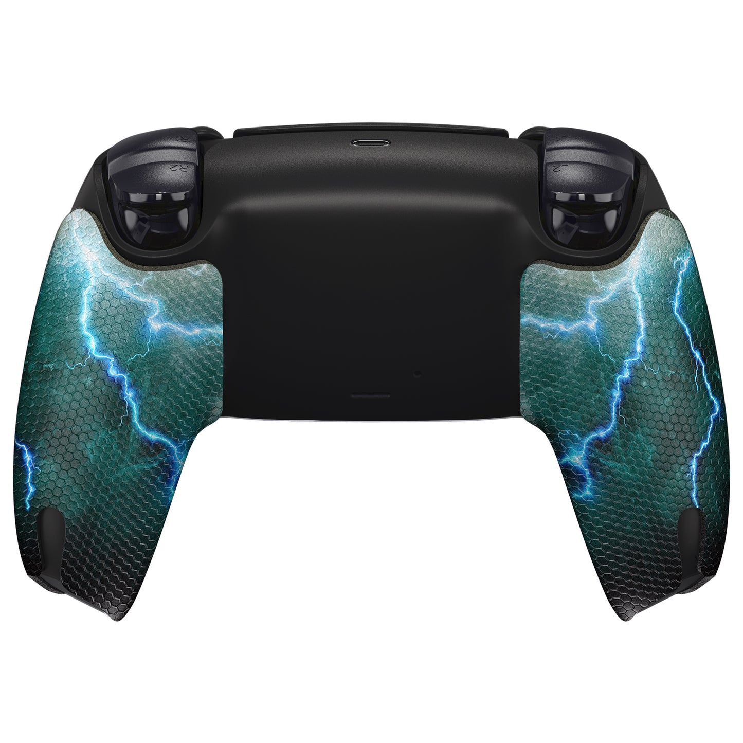 PlayVital Green Storm Thunder Anti-Skid Sweat-Absorbent Controller Grip for PS5 Controller - PFPJ128 PlayVital