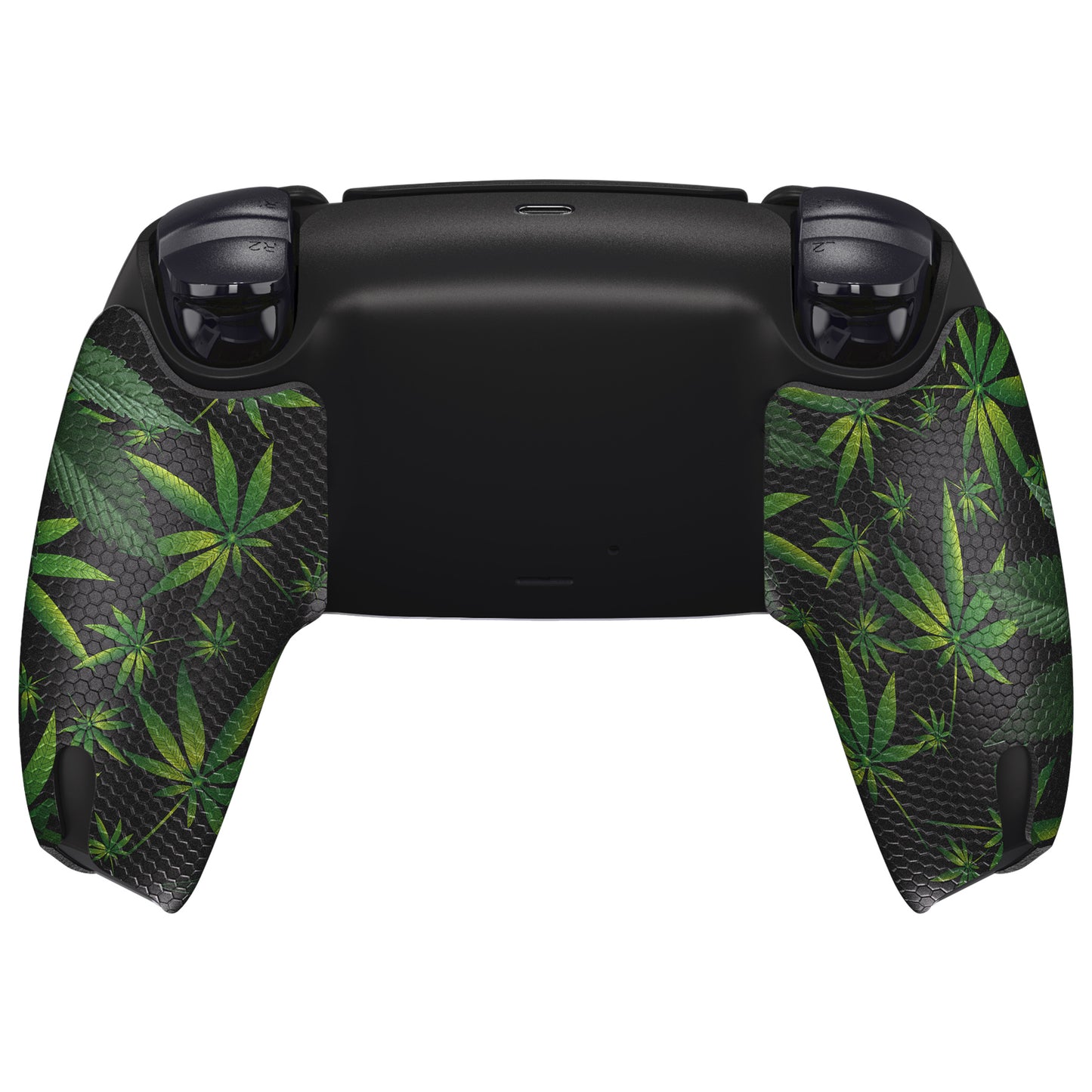 PlayVital Green Weeds Anti-Skid Sweat-Absorbent Controller Grip for PS5 Controller, Professional Textured Soft Rubber Pads Handle Grips for PS5 Controller - PFPJ135 PlayVital