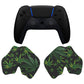 PlayVital Green Weeds Anti-Skid Sweat-Absorbent Controller Grip for PS5 Controller, Professional Textured Soft Rubber Pads Handle Grips for PS5 Controller - PFPJ135 PlayVital