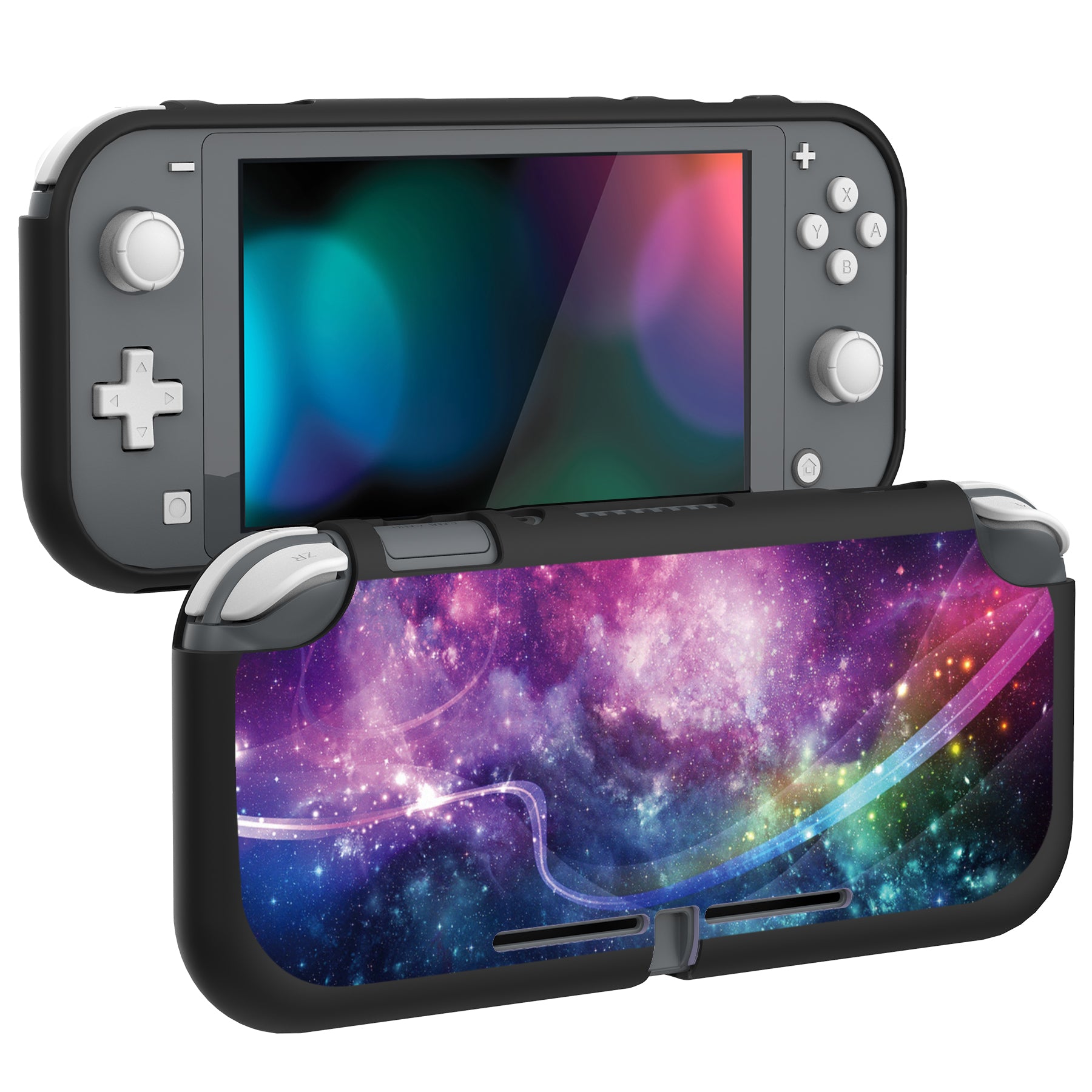 PlayVital Purple Galaxy Custom Protective Case for NS Switch Lite, Soft TPU Slim Case Cover for NS Switch Lite -  LTU6011 PlayVital