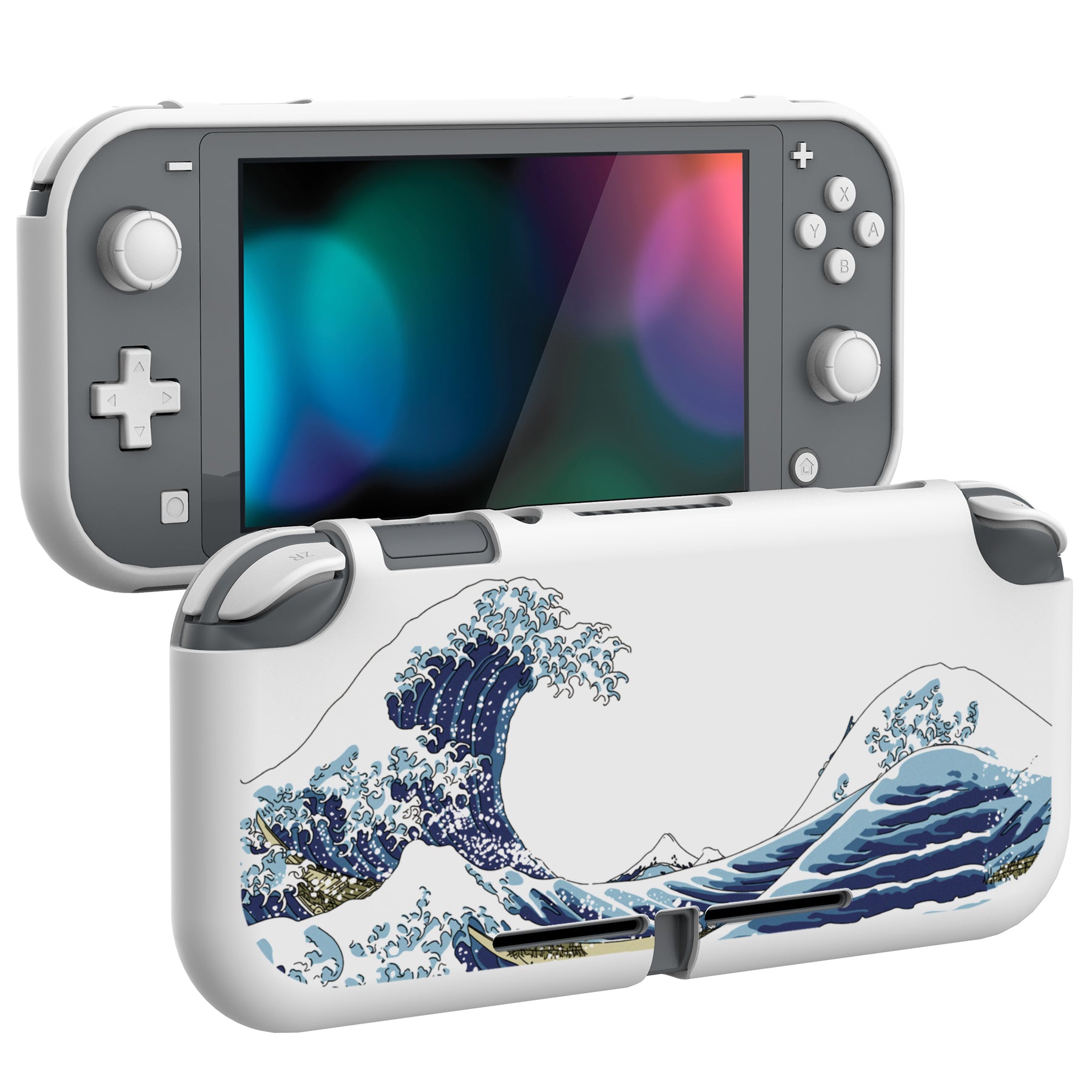 PlayVital The Great Wave Custom Protective Case for Nintendo Switch Lite, Soft TPU Slim Case Cover for Nintendo Switch Lite- LTU6017 PlayVital