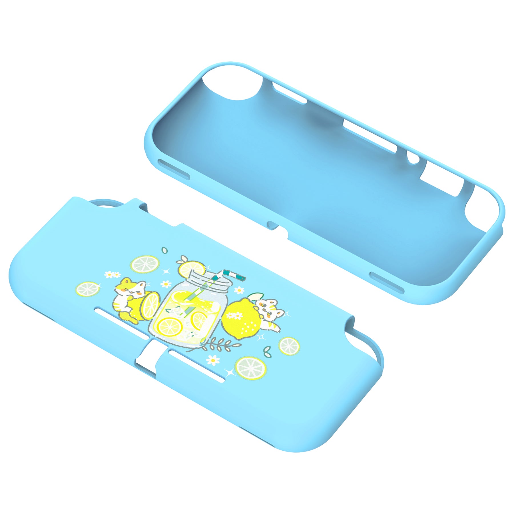 PlayVital Lemonade Kitty Custom Protective Case for NS Switch Lite, Soft TPU Slim Case Cover for NS Switch Lite - LTU6022 PlayVital