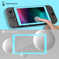 2 Pack Heaven Blue Border Transparent HD Clear Saver Protector Film, Tempered Glass Screen Protector for Nintendo Switch [Anti-Scratch, Anti-Fingerprint, Shatterproof, Bubble-Free] - NSPJ0704 playvital