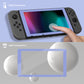 2 Pack Light Violet Border Transparent HD Clear Saver Protector Film, Tempered Glass Screen Protector for Nintendo Switch [Anti-Scratch, Anti-Fingerprint, Shatterproof, Bubble-Free] - NSPJ0705 playvital