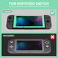 2 Pack Mint Green Border Transparent HD Clear Saver Protector Film, Tempered Glass Screen Protector for Nintendo Switch [Anti-Scratch, Anti-Fingerprint, Shatterproof, Bubble-Free] - NSPJ0706 playvital