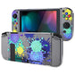 PlayVital Protective Case for Nintendo Switch, Soft TPU Slim Case Cover for Nintendo Switch Console with Colorful ABXY Direction Button Caps - Splattering Paint - NTU6030G2